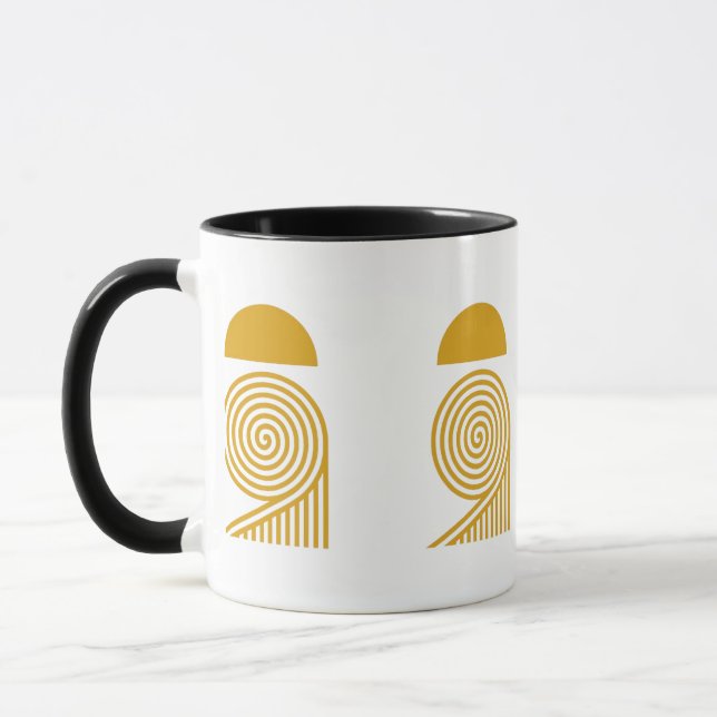 Labyrinth of Light – Sun and Golden Spiral Mug Tasse (Links)