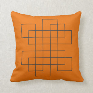 Labyrinth-Orange Kissen