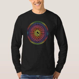Labyrinth Protection Symbol Magic Mystic Occultisk T-Shirt
