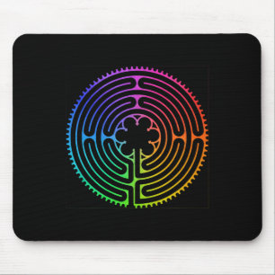 Labyrinth Regenbogen Chartres Labyrinth Irrgarten Mousepad