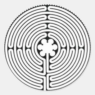Labyrinth Runder Aufkleber
