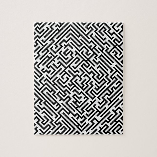 Labyrinth - Schwarz-Weiß-Muster (Vertikal)