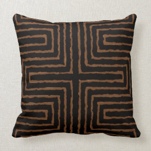 Labyrinth-Stammes- Druck-afrikanischer Entwurf Kissen