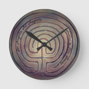 Labyrinth-Symbol  Runde Wanduhr