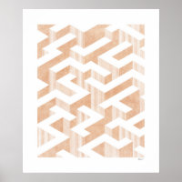 Labyrinth Terracotta Art Imprimer Poster