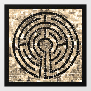 LABYRINTH V 12x12 Fensterheber - Schwarz Fensteraufkleber