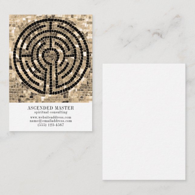 LABYRINTH V 3.5x2.5-Visitenkarte Mitteilungskarte (Vorne/Hinten)