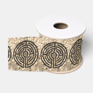 LABYRINTH V 3" breiter Grosgrain-Flachband Ripsband