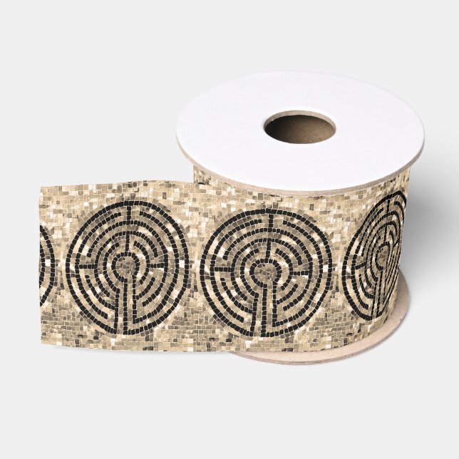 LABYRINTH V 3" breiter Grosgrain-Flachband Ripsband (Spule)