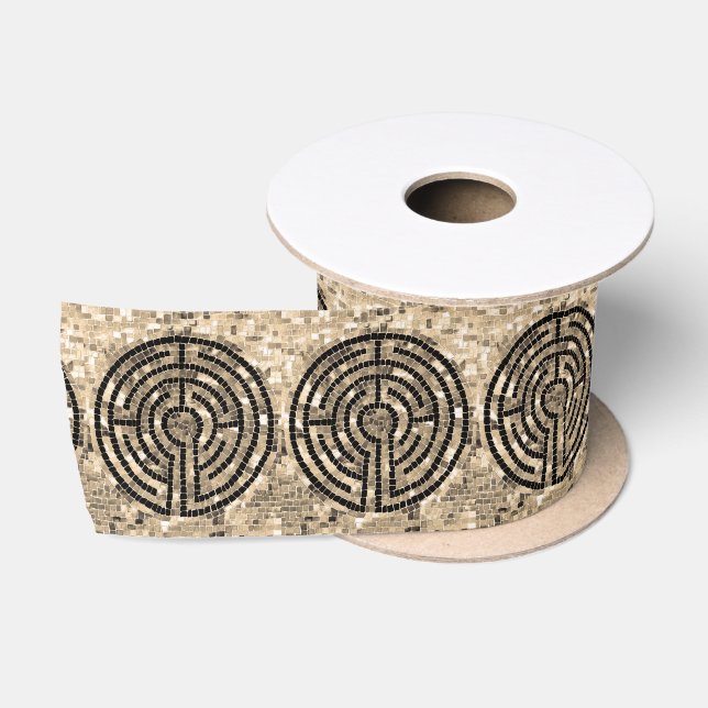 LABYRINTH V 3" Wide Satin Ribbon Satinband (Spule)