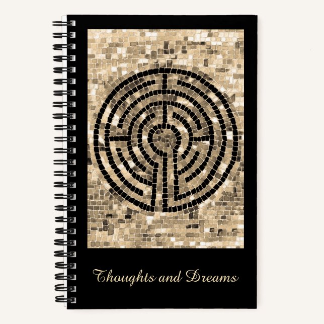 LABYRINTH V 5.5x8.5 SpiralNotebook Notizbuch (Vorderseite)