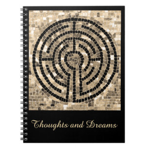 LABYRINTH V 6.5x8.75 SpiralNotebook + Text Notizblock
