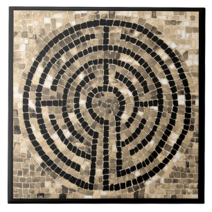 LABYRINTH V 6x6 Carreaux en céramique - Noir