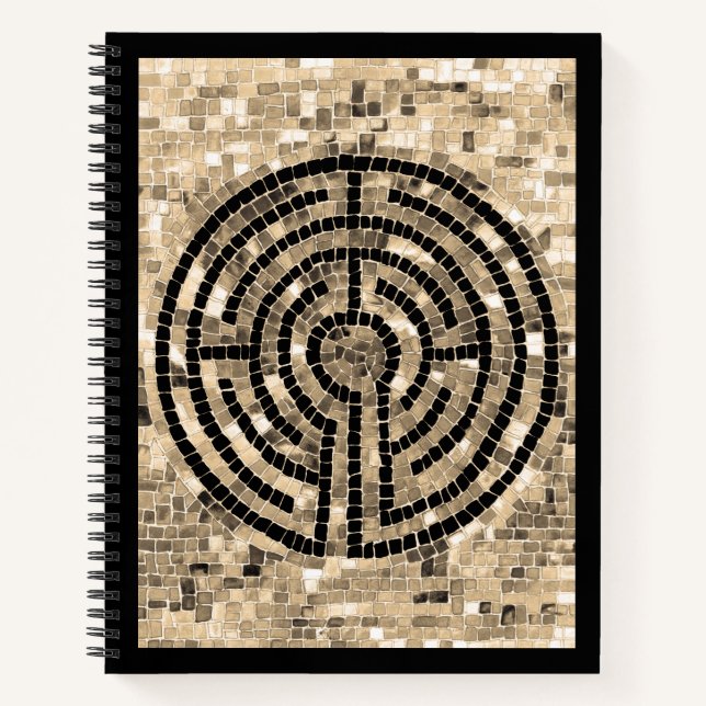 LABYRINTH V 8.5x11 Spiral-Notebook Notizbuch (Vorderseite)