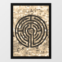 LABYRINTH V 8x11 Window Cling - Schwarz