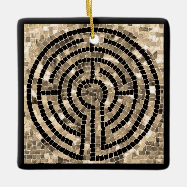 LABYRINTH V Keramik Keramikornament (Vorderseite)