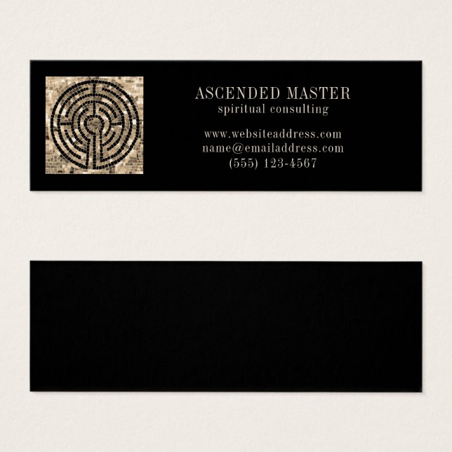 LABYRINTH V Mini Business Card - Schwarz (Vorne & Hinten)