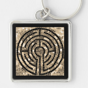 LABYRINTH V Premium Square Schlüsselanhänger