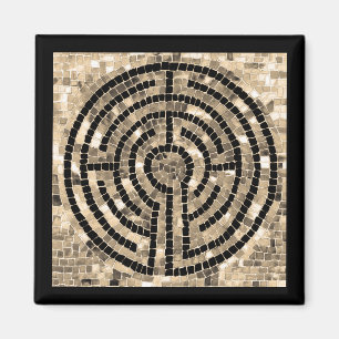 LABYRINTH V Quadratischer Magnet - Schwarz