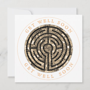 LABYRINTH V Square Flat Get Well Card Karte