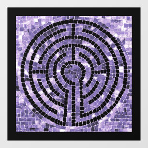 LABYRINTH VI 12x12 Window Cling - Schwarz Fensteraufkleber