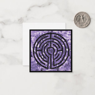 LABYRINTH VI 2,5" quadratische flache Karte / Schw