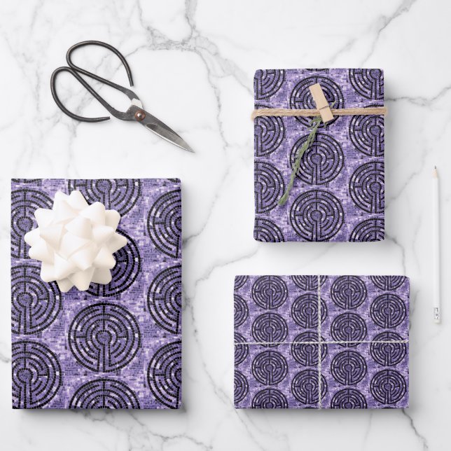 LABYRINTH VI Flachpapier Geschenkpapier Set (Vorderseite)