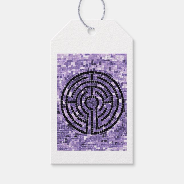 LABYRINTH VI Gift Tags - Weiß Geschenkanhänger (Vorderseite)