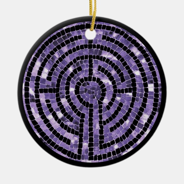 LABYRINTH VI Keramik Circle Ornament (Vorne)