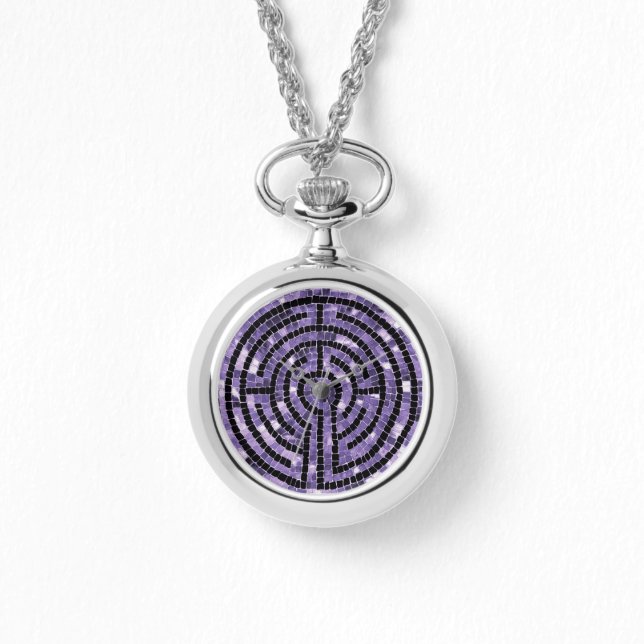 LABYRINTH VI Silver Necklace Watch Armbanduhr (Vorderseite)