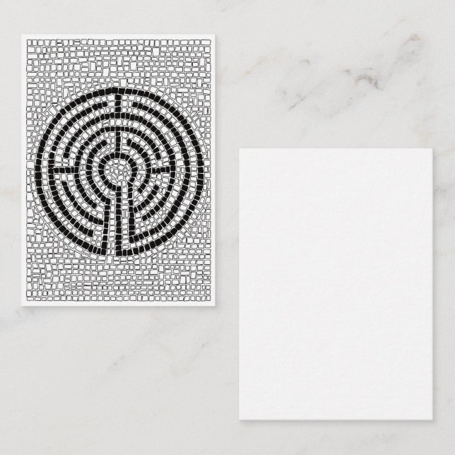 LABYRINTH VII 3.5x2.5 Flachbildschirm Mitteilungskarte (Vorne/Hinten)