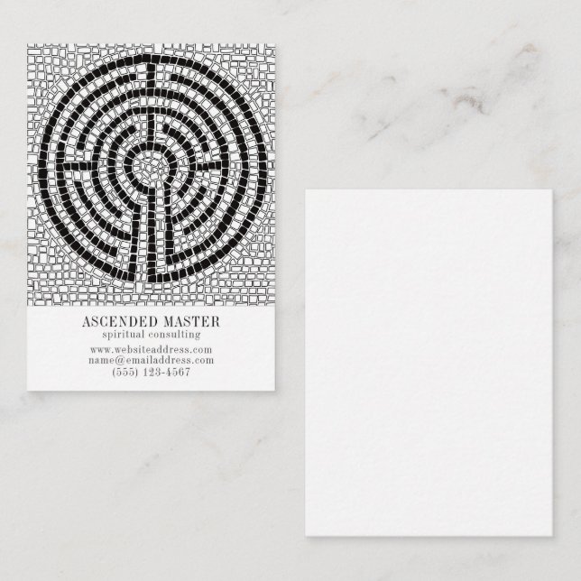 LABYRINTH VII 3.5x2.5 Geschäftskarte Mitteilungskarte (Vorne/Hinten)