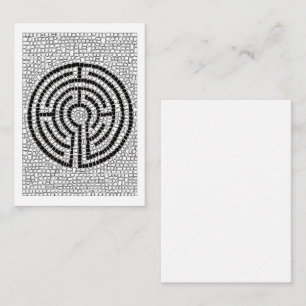 LABYRINTH VII 3,5x2,5 Leere flache Karte - Weiß