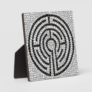 LABYRINTH VII 5,25 Platz Plaque with Easel Fotoplatte
