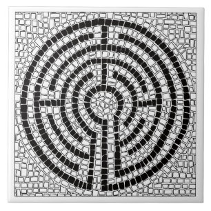 LABYRINTH VII 6x6 Carreaux en céramique - Blanc
