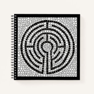 LABYRINTH VII 8.5x8.5 SpiralNotebook Notizbuch