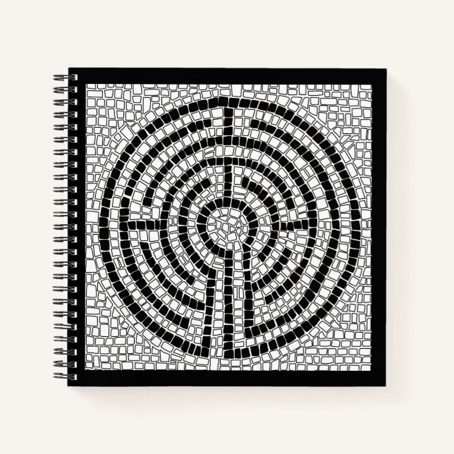 LABYRINTH VII 8.5x8.5 SpiralNotebook Notizbuch (Vorderseite)