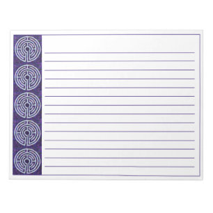 LABYRINTH VIII 11"x8.5" Notepad + Linien Notizblock