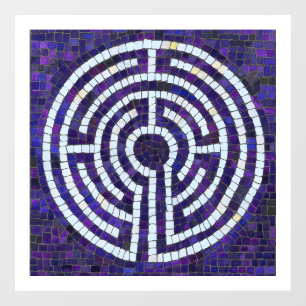 LABYRINTH VIII 12x12 Fensterklammer - weiß Fensteraufkleber