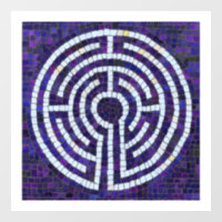 LABYRINTH VIII 12x12 Fensterklammer - weiß