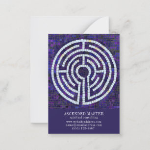 LABYRINTH VIII 3.5x2.5 Visitenkarte - Violett Mitteilungskarte