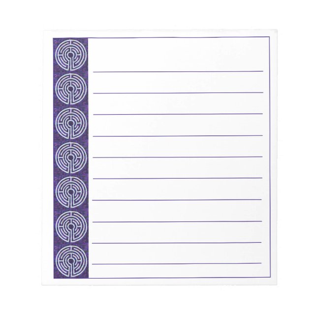 LABYRINTH VIII 5.5x6 Notepad + Linien Notizblock (Vorderseite)
