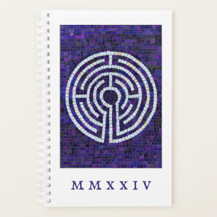 LABYRINTH VIII 5.5x8.5 Plane + Text / weiß Planer