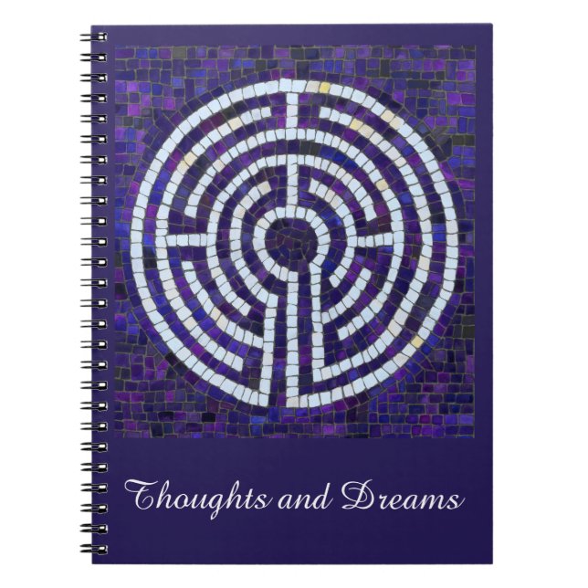 LABYRINTH VIII 6.5x8.75 SpiralNotebook + Text Notizblock (Vorderseite)