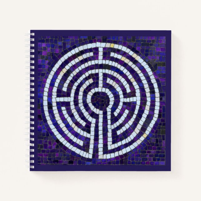 LABYRINTH VIII 8.5x8.5 SpiralNotebook Notizbuch (Vorderseite)