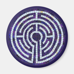 LABYRINTH VIII Aimant Rond - Violet