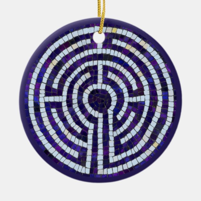 LABYRINTH VIII Keramik Circle Ornament (Vorne)