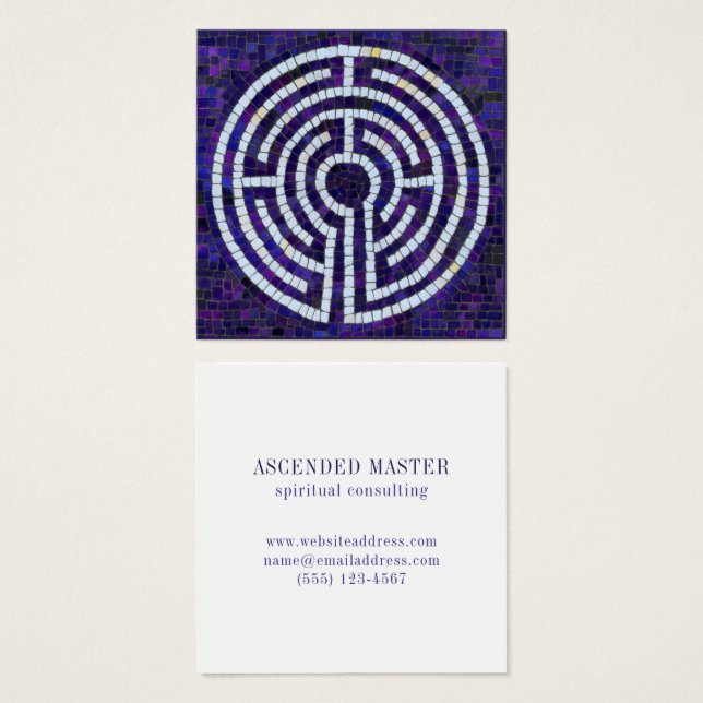 LABYRINTH VIII Square Business Card (Vorne & Hinten)