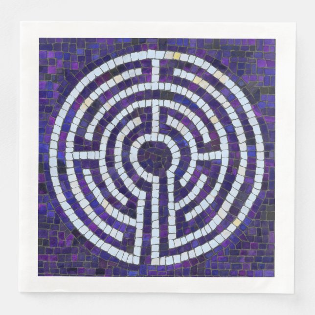 LABYRINTH VIII Standard-Serviette - Weiß Serviette (Vorderseite)