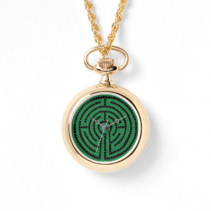 LABYRINTH XI Goldhalskettenuhr Armbanduhr